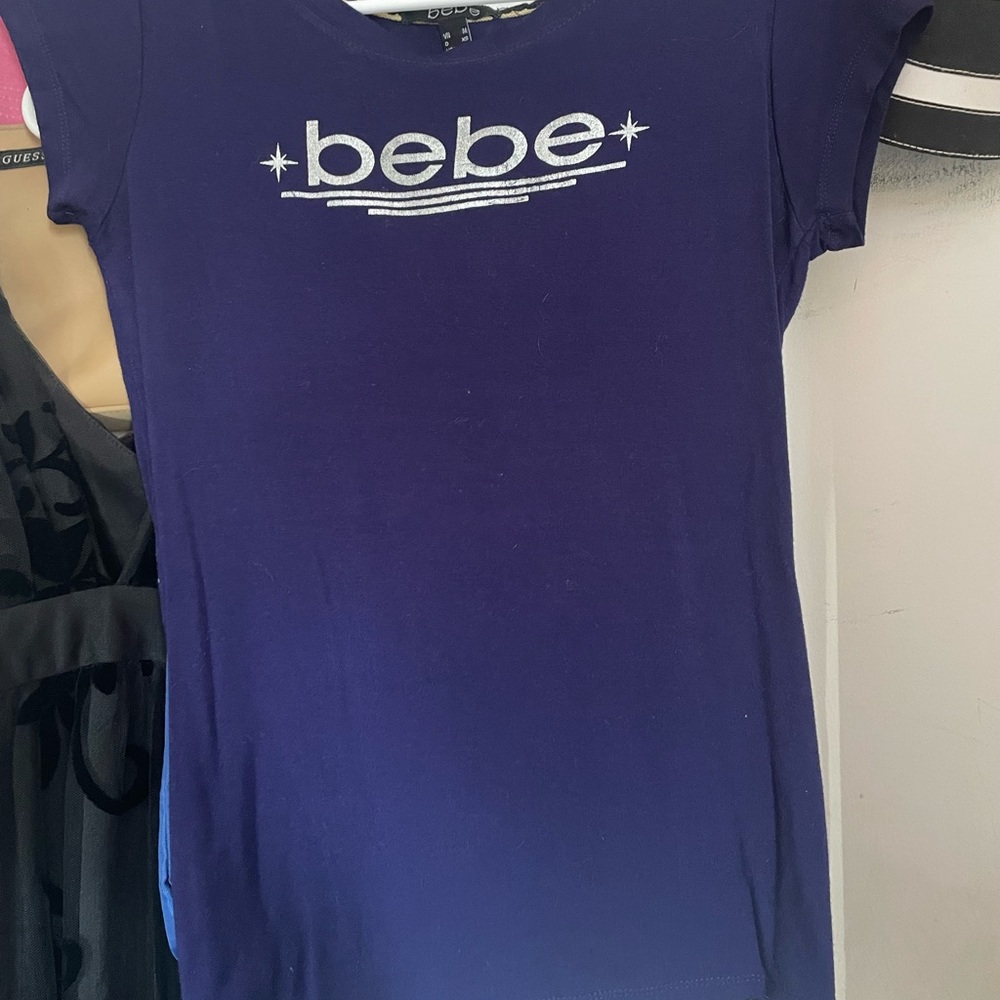 size small bebe t-shirt womans purple